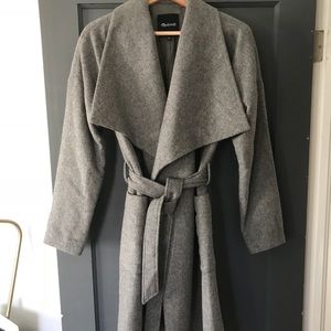 Madewell Delancey Blanket Coat. Heather Gray.